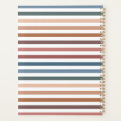 Horizontale Terracotta en Teal Strepen Planner (Achterkant)