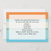 Horizontale toneelstrepen in zacht blauw en Oranje Kaart (Achterkant)