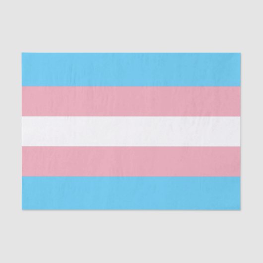 Horizontale Transgender Pride Vlag Tissuepapier (Voorkant)
