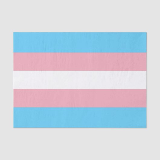 Horizontale Transgender Pridevlag Tissuepapier (Voorkant)