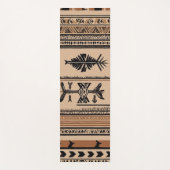 Horizontale Tribale Pijlpatroon Yoga Mat | Aards (Voorkant)