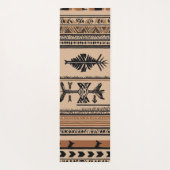 Horizontale Tribale Pijlpatroon Yoga Mat | Aards (Achterkant)