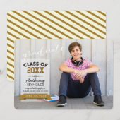 Horizontale typografie | Afstudeer aankondiging (Voorkant / Achterkant)