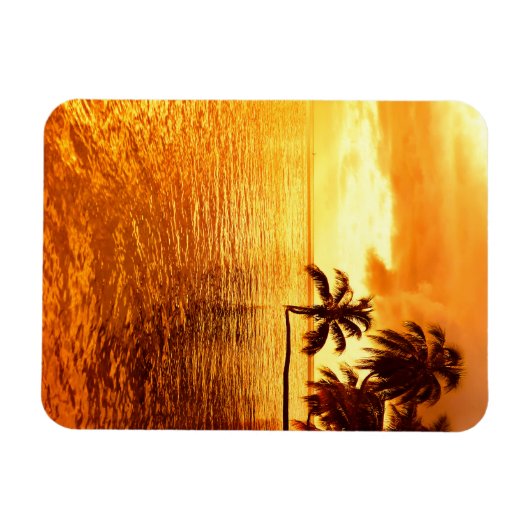 Horizontale verticale magneet van de palmboom bij  (Horizontaal)