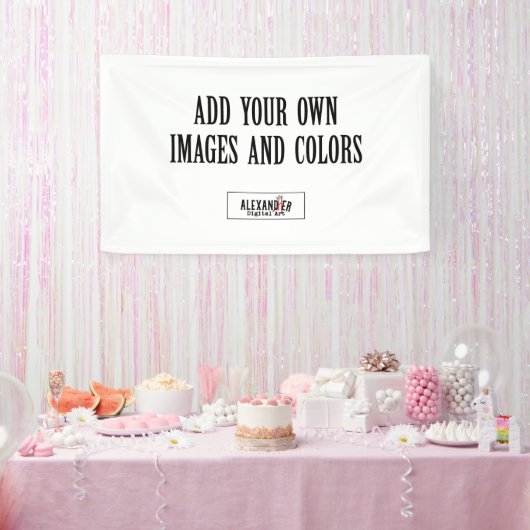 Horizontale vinyl spandoek (Feest)