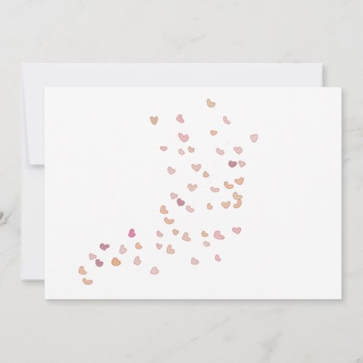 horizontale waterverf babyshower uitnodiging voor  (Achterkant)