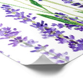 horizontale waterverf paarse lavender poster (Hoek)