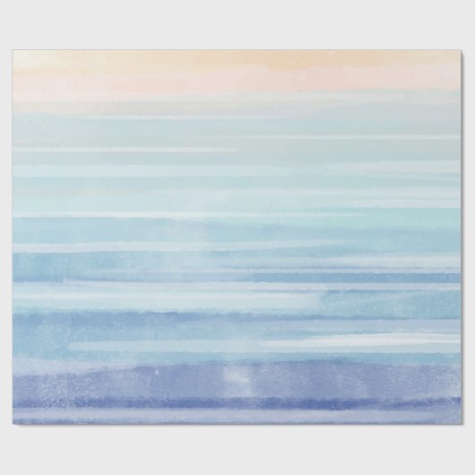 Horizontale Waterverf striping Cadeaupapier (Vlak)