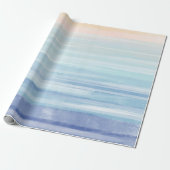 Horizontale Waterverf striping Cadeaupapier (Uitgerold)