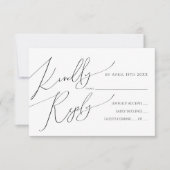 Horizontale Whimsical Script RSVP-kaart RSVP Kaartje (Voorkant)