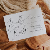 Horizontale Whimsical Script RSVP-kaart RSVP Kaartje