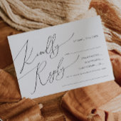 Horizontale Whimsical Script Song Request RSVP-kaa RSVP Kaartje