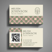 Horizontale Zen Holistische Gezondheid QR Code Visitekaartje