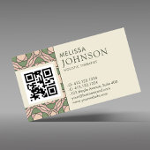 Horizontale Zen Holistische Gezondheid QR Code Visitekaartje