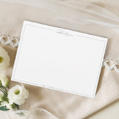 Horizontale zwart-wit platte bedankkaart