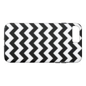 Horizontale Zwart-wit Zigzag iPhone 8 Plus Hoesje (Achterkant (Horizontaal))