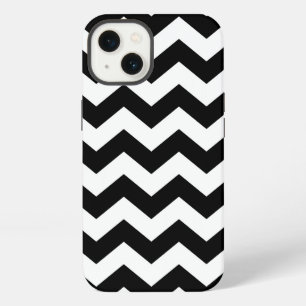 Horizontale zwart-wit zigzag iPhone 13 hoesje