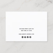 Horizontale zwarte add Logo Ketting Visitekaartje (Achterkant)