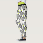 🎾 Horizontale Zwarte en groene tennis 🎾 Leggings (Links)