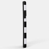 Horizontale zwarte en witte strepen Case-Mate iPhone case (Achterkant/rechts)