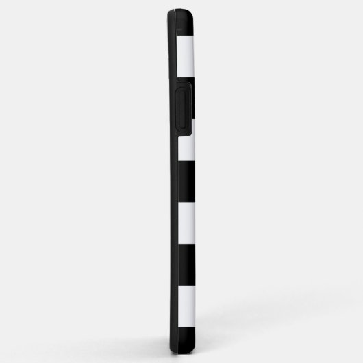 Horizontale zwarte en witte strepen Case-Mate iPhone case (Achterkant/rechts)