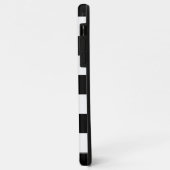 Horizontale zwarte en witte strepen Case-Mate iPhone case (Achterkant/links)