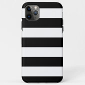 Horizontale zwarte en witte strepen Case-Mate iPhone case (Achterkant)