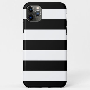 Horizontale zwarte en witte strepen Case-Mate iPhone case