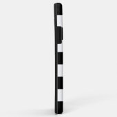 Horizontale zwarte en witte strepen Case-Mate iPhone case (Achterkant/rechts)