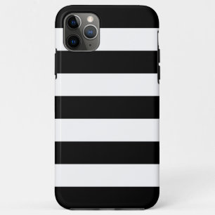 Horizontale zwarte en witte strepen Case-Mate iPhone case