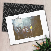Horizontale zwarte foto's - witte rand feestdagenkaart