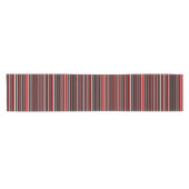Horizontale zwarte, rode, witte barcode streep korte tafelloper (Horizontaal)