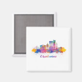 horizonte charleston acuarela magneet (Voorkant / Achterkant)