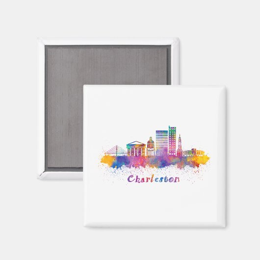 horizonte charleston acuarela magneet (Voorkant / Achterkant)