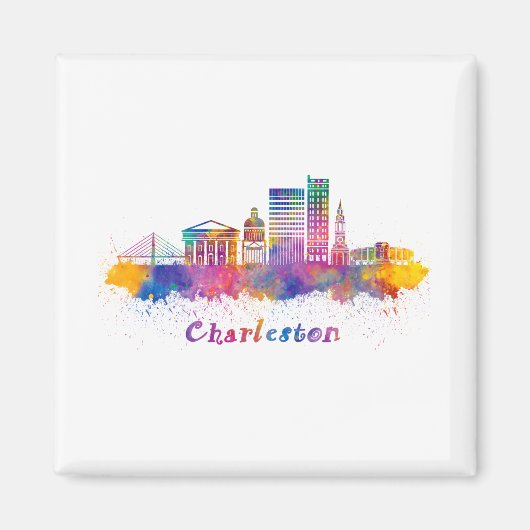 horizonte charleston acuarela magneet (Voorkant)