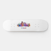horizonte orlando acuarela persoonlijk skateboard (Horizontaal)
