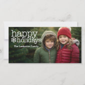 Horiztonal- of panoramische foto met Kerstmis Feestdagenkaart (Voorkant)