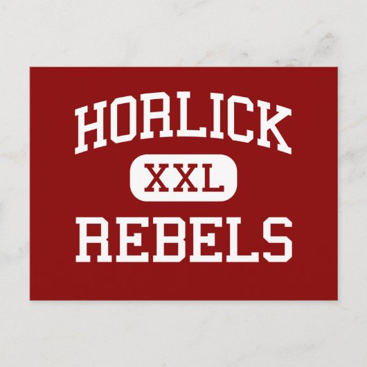 Horlick - Rebels - High School - Racine Wisconsin Briefkaart (Voorkant)