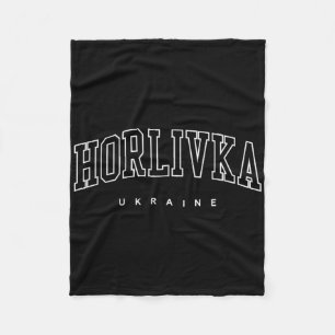 Horlivka Oekraine Trendy Varsity Sportieve Stijl Fleece Deken
