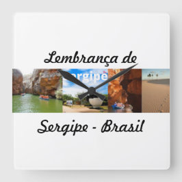 Horloge aandenken aan Sergipe Brazilië Vierkante Klok