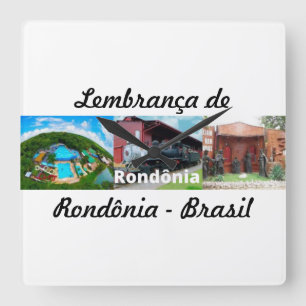 Horloge aandenken van Rondônia Vierkante Klok