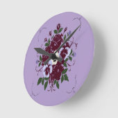 Horloge Acrylique Bouquet de Violettes Ronde Klok (Hoek)