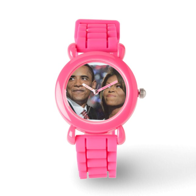 horloge BARACK EN MICHELLE OBAMA (Voorkant)