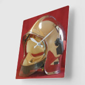 Horloge carré casque F1 Sapeur Pompier Vierkante Klok (Hoek)