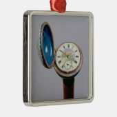Horloge (cloisonne enamel) metalen ornament (Rechts)