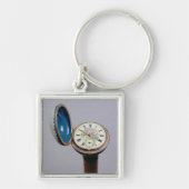 Horloge (cloisonne enamel) sleutelhanger (Voorkant)
