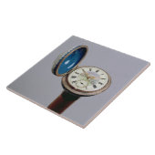 Horloge (cloisonne enamel) tegeltje (Zijkant)