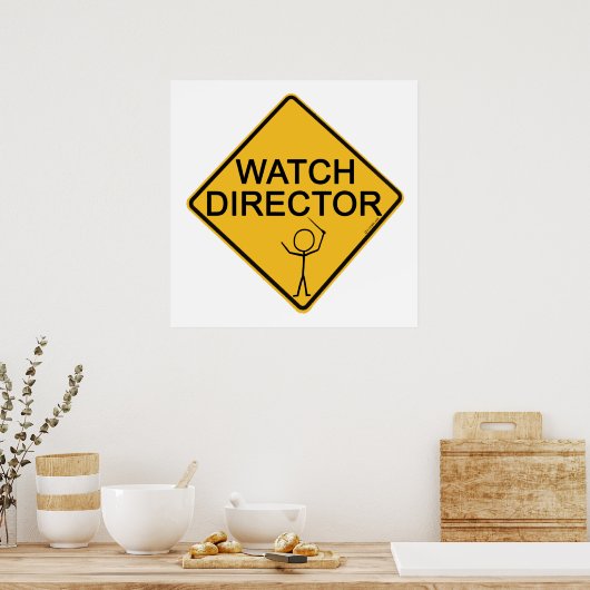 Horloge directeur poster (Keuken)