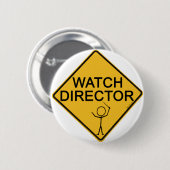 Horloge directeur ronde button 5,7 cm (Voorkant /achterkant)