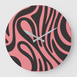 Horloge Effet Zèbre Africa.Natuur et minimaliste Grote Klok